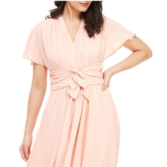 Gal Meets Glam Collection Jane Tie Waist Dress - Picture 2 of 6